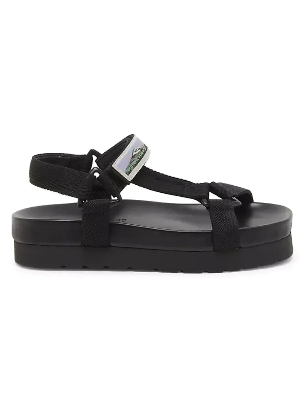 Bottega Veneta Black Trip 50mm Platform Sandals Size 37/ US 7